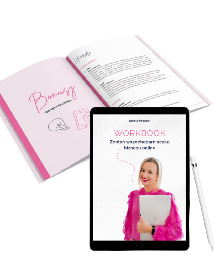 Workbook – Zostań Wszechogarniaczką biznesu online – Dorota Mroczek, zeszyt ćwiczeń