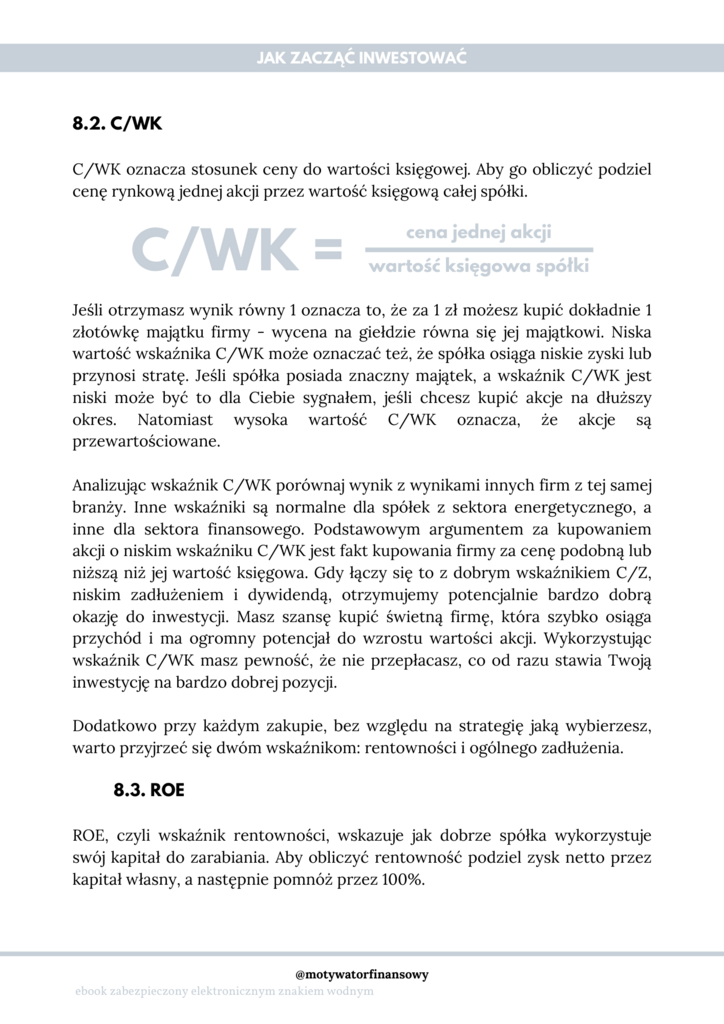 Jak zacząć inwestować – Motywator Finansowy, e-book