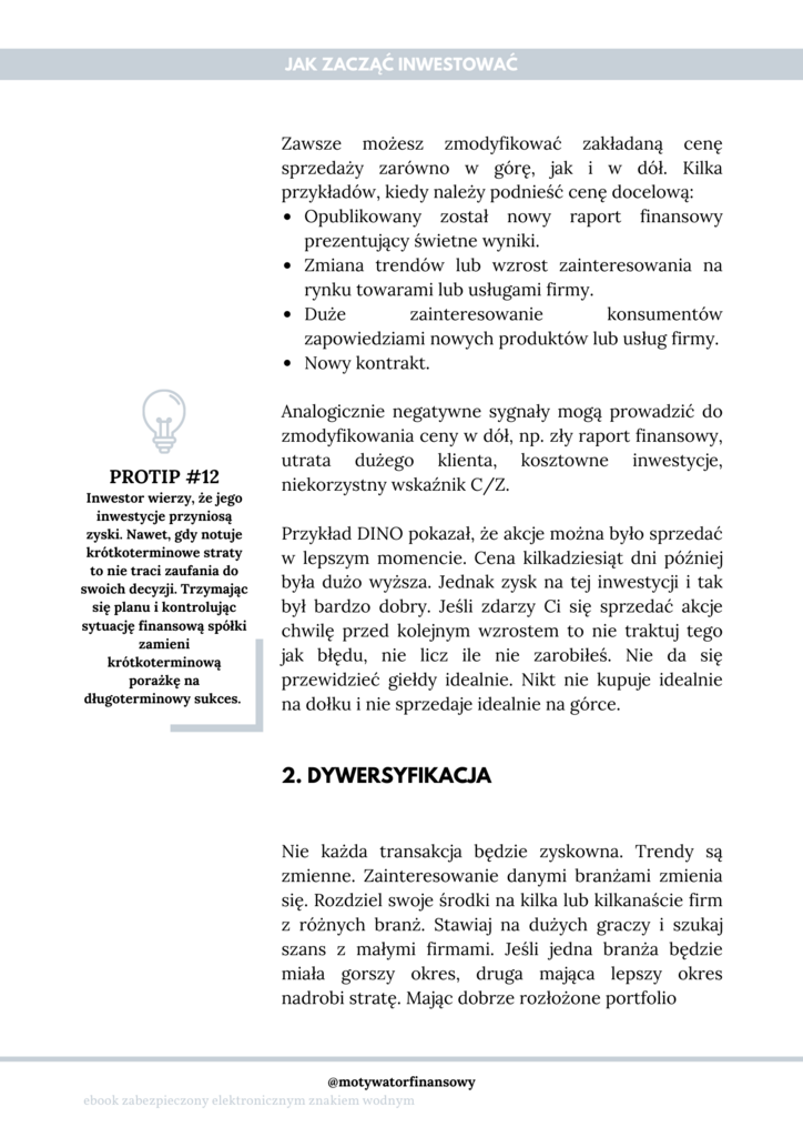 Jak zacząć inwestować – Motywator Finansowy, e-book