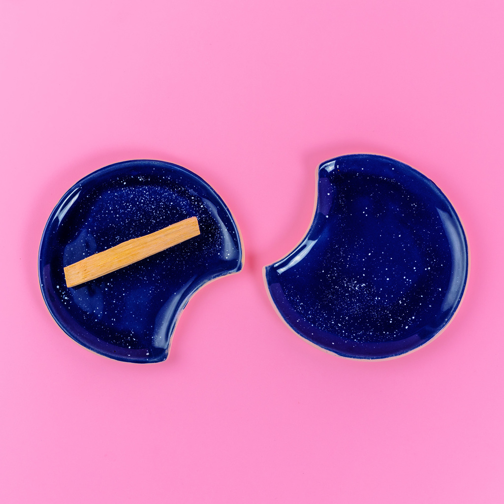 Zestaw Oczyszczanie: Podstawka ceramiczna Night Light Blue + Kadzidła Naturalne – High Light