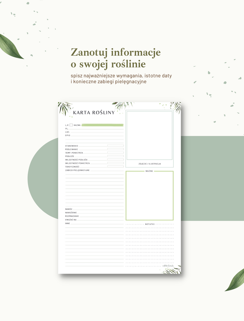 Planer roślinny – Polish Jungle, planer