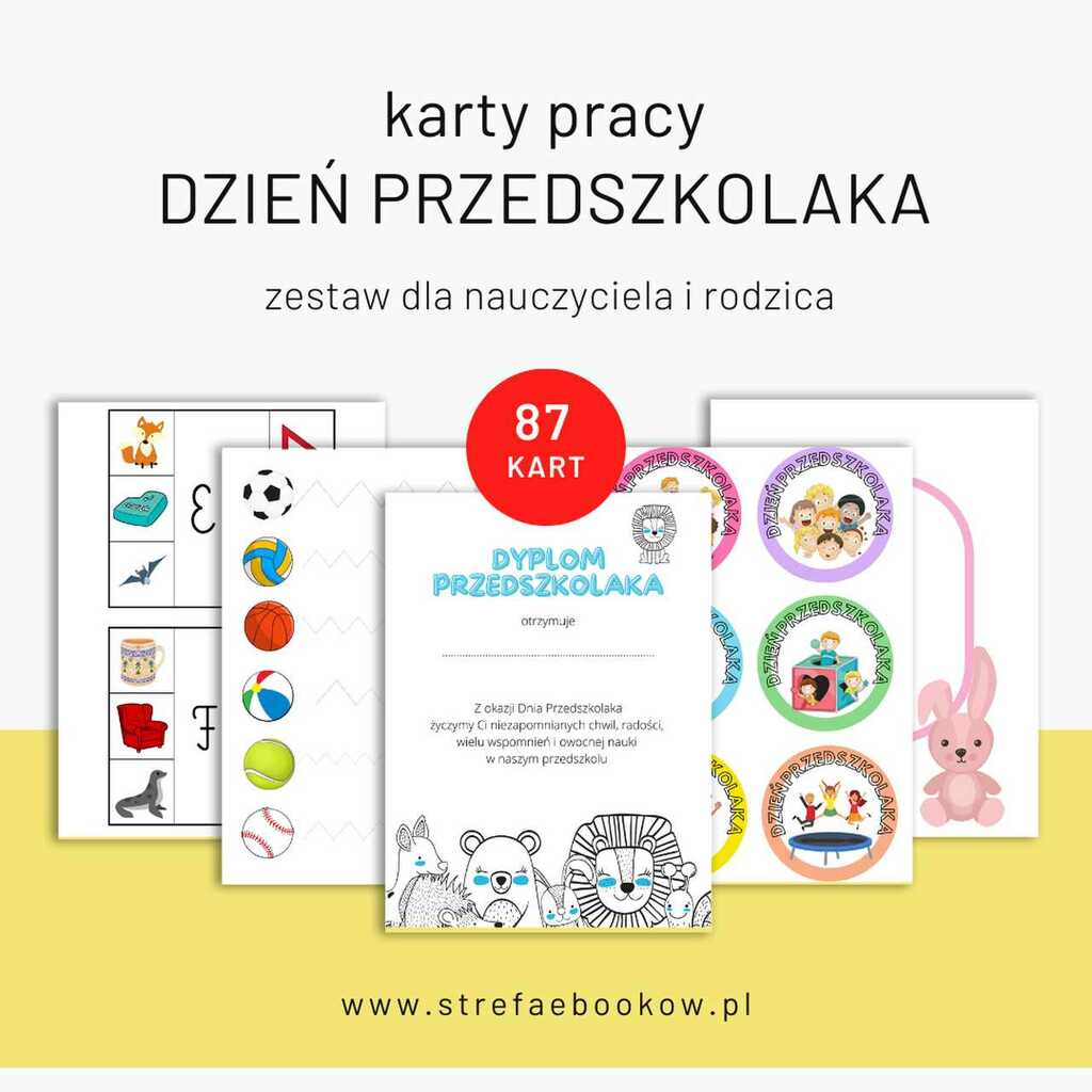 Dzień Przedszkolaka (87 Kart Pracy) – kursyzdalne, karty pracy