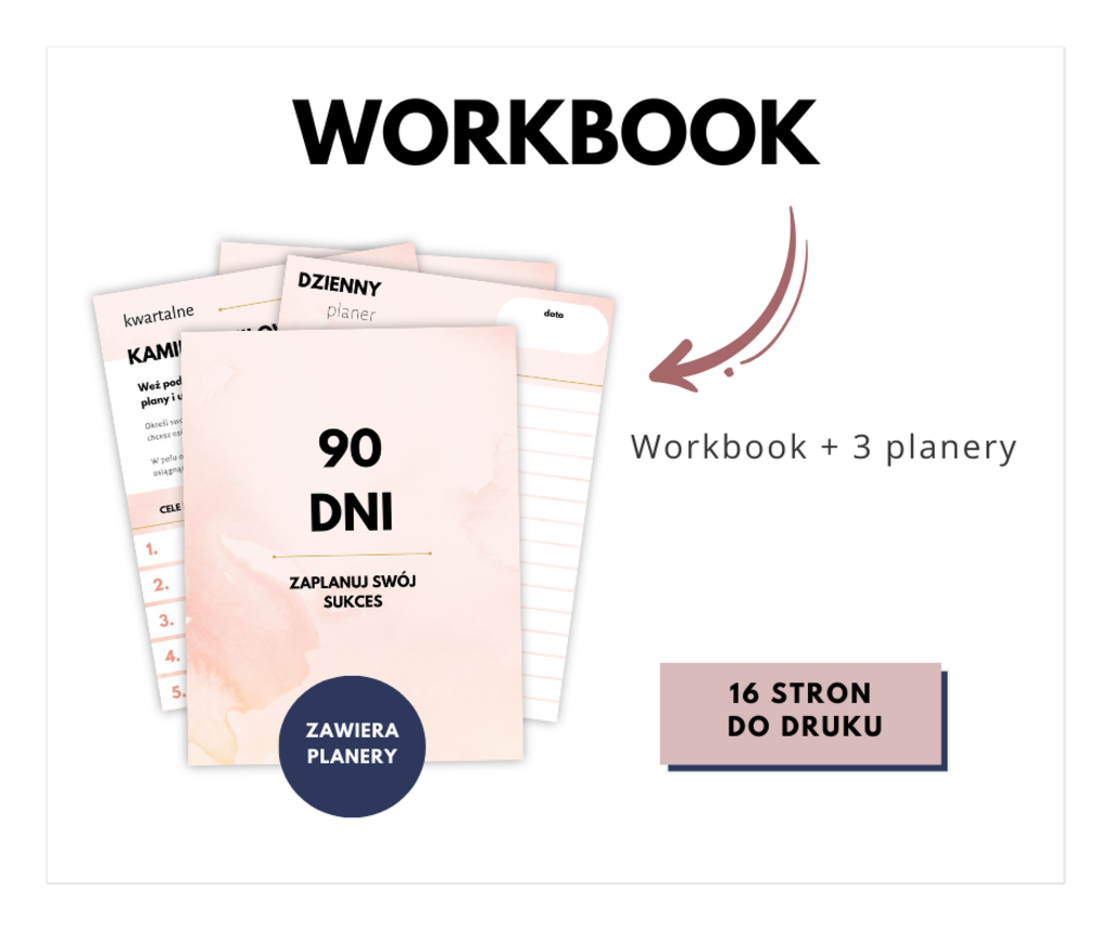 Workbook 90 DNI - ZAPLANUJ SWÓJ SUKCES – Marta Mroczkowska, workbook + planery