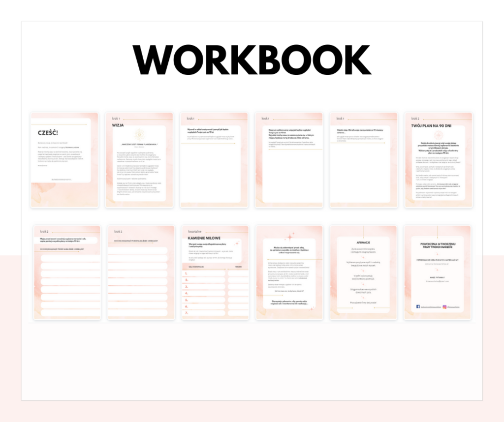 Workbook 90 DNI - ZAPLANUJ SWÓJ SUKCES – Marta Mroczkowska, workbook + planery