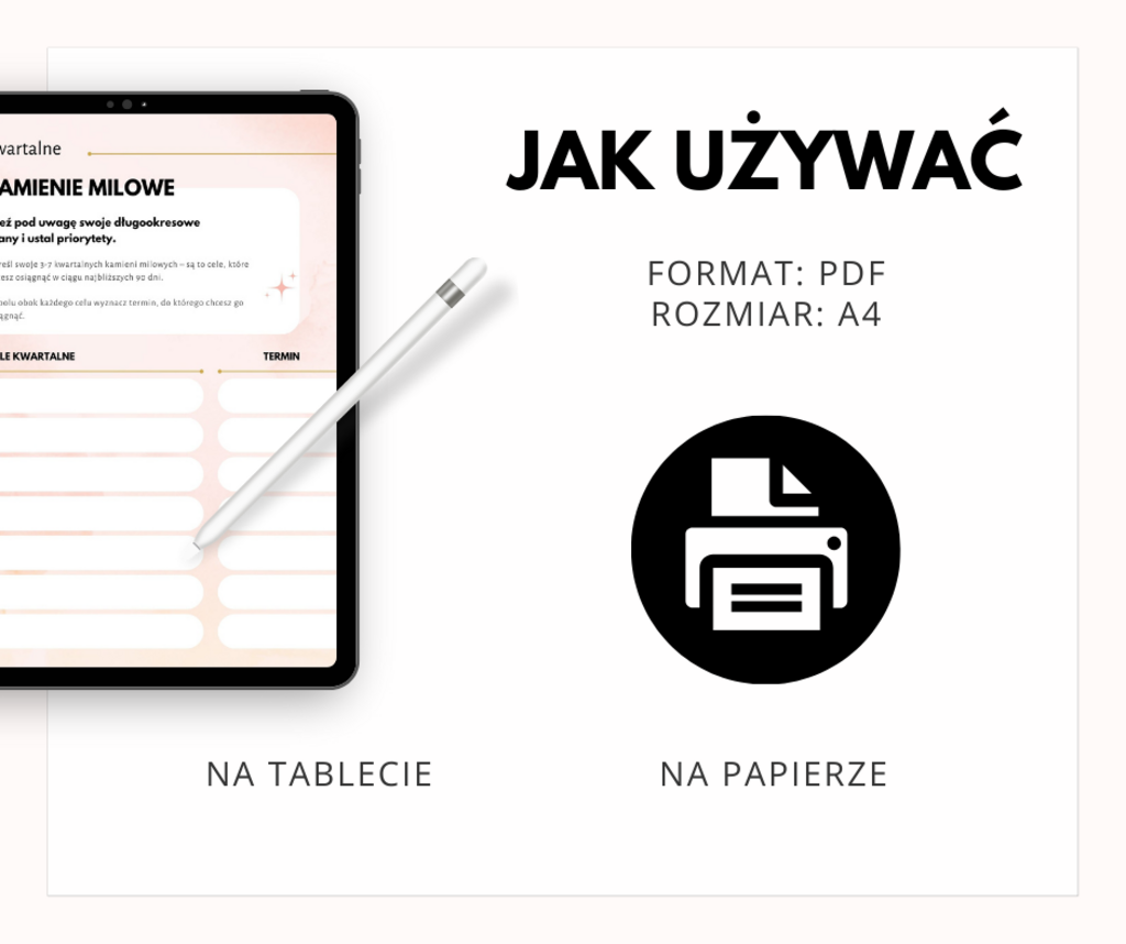 Workbook 90 DNI - ZAPLANUJ SWÓJ SUKCES – Marta Mroczkowska, workbook + planery