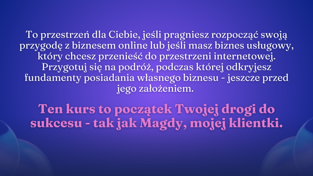 Przyjemny start biznesu - Pakiet