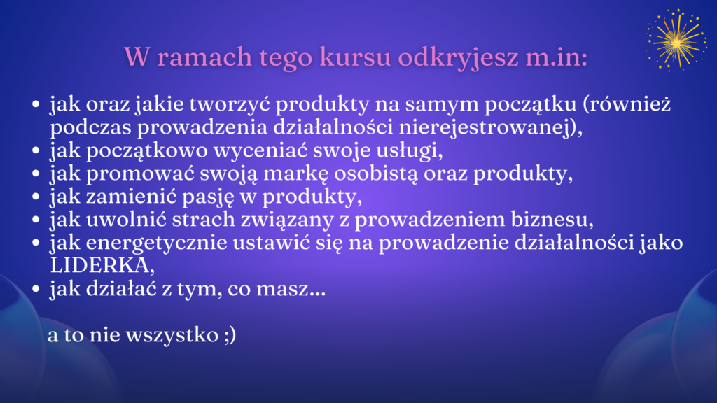 Przyjemny start biznesu - Pakiet