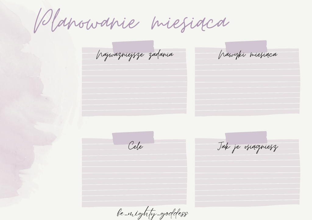 🌸 Kalendarz 2025 – Be Mighty Goddess 🌸 - Paulina Stępniak; planer