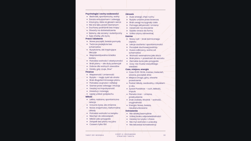 🔮 Tarot Ery Wodnika - Duchowy Przewodnik łączący Arkana, Astrologię i Numerologię - e-book