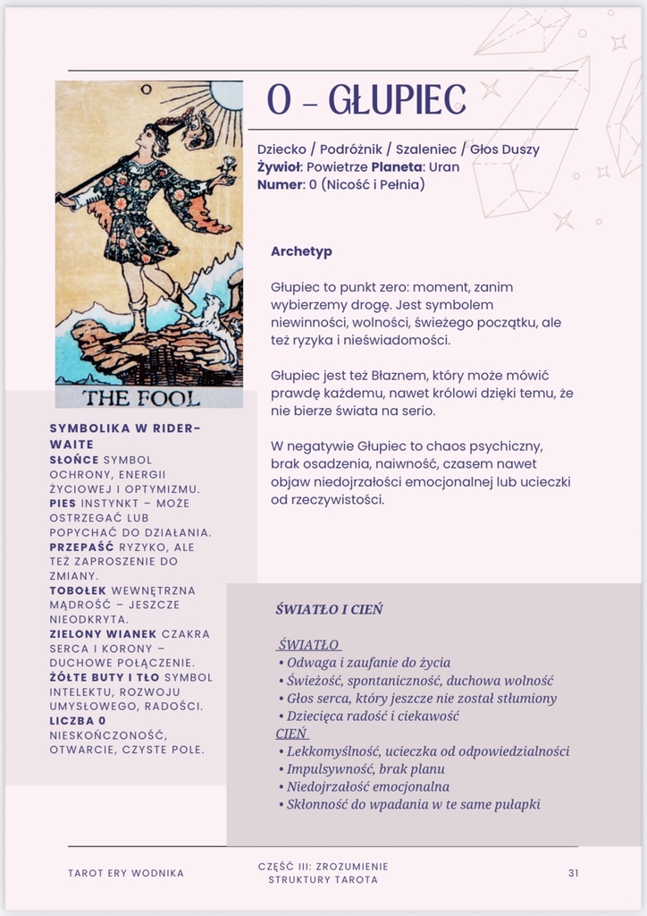 🔮 Tarot Ery Wodnika - Duchowy Przewodnik łączący Arkana, Astrologię i Numerologię - e-book