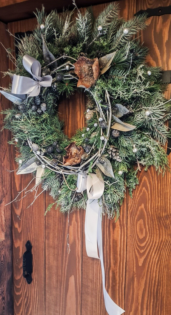 Zimowy/świąteczny wianek - Wianki Naturalne; wianek