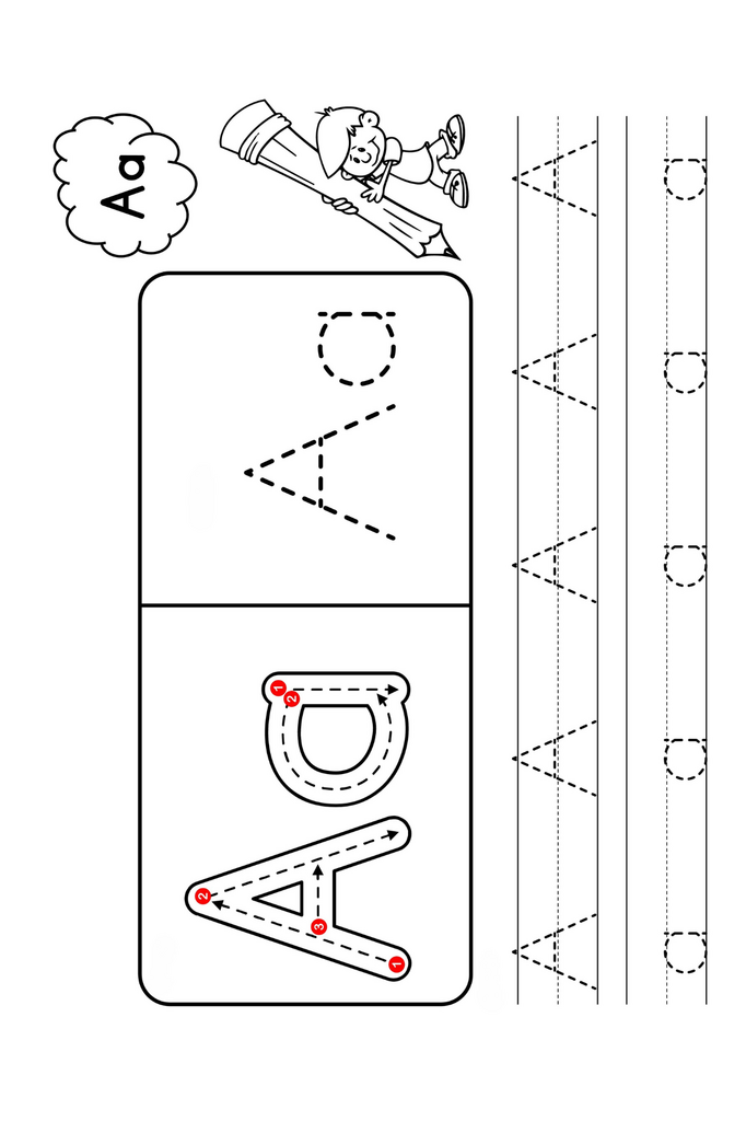 Zestaw do Nauki Pisania Liter | Litery z Alfabetu – Małe i Duże - @gotowedodruku; PDF