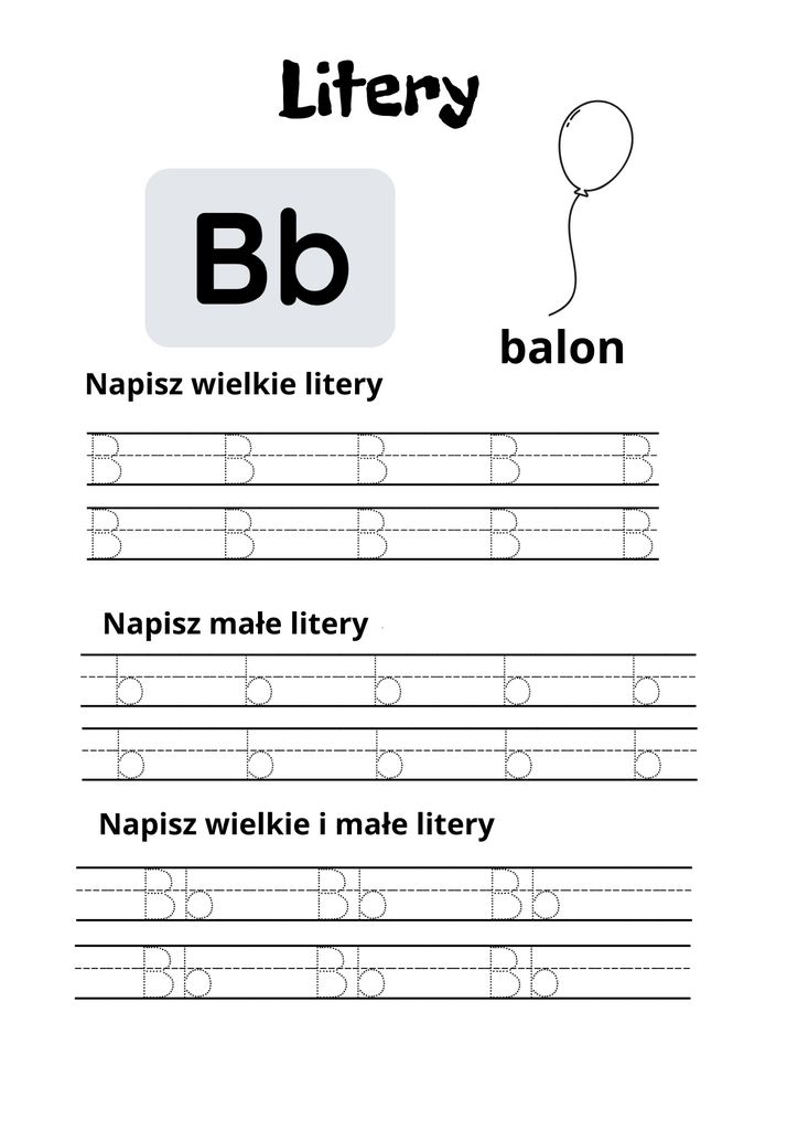 Materiały edukacyjne, Pakiet Edukacyjny - Literki i Cyferki 5–7 lat - @gotowedodruku; materiały edukacyjne