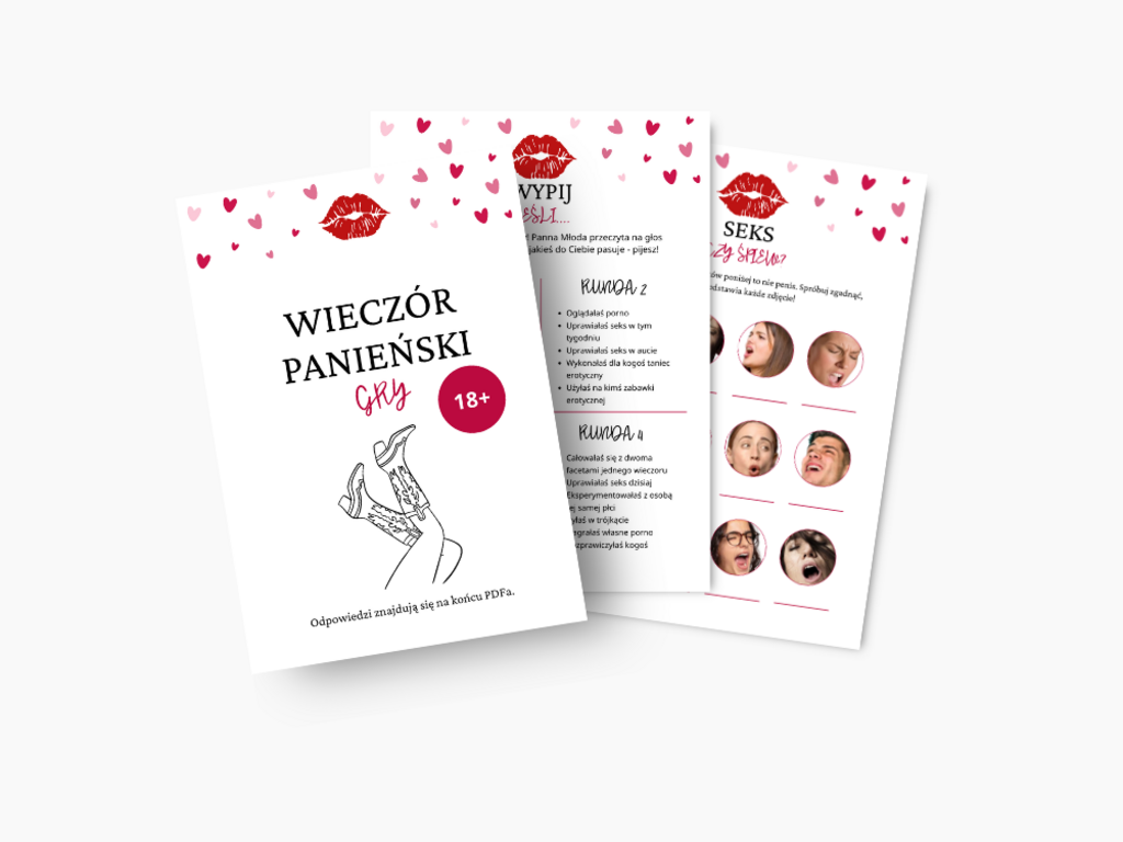  NIEGRZECZNE GRY NA PANIEŃSKI - WERSJA 18+ - @fajnedodruku; gra