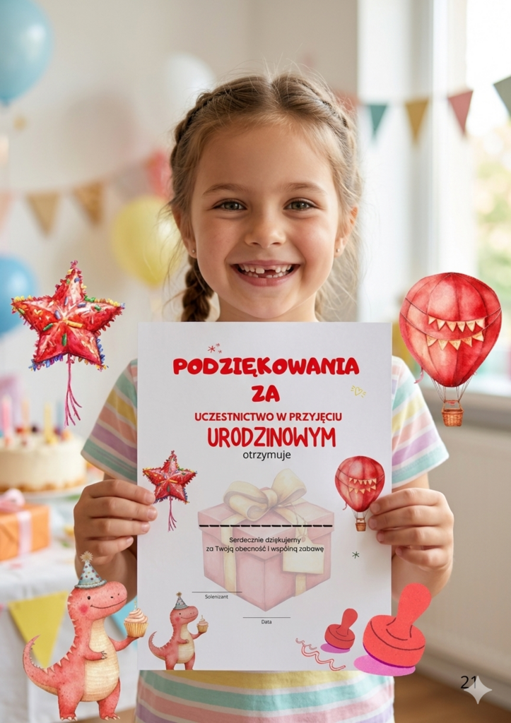 Gry i zabawy urodzinowe dla dzieci w wieku 6-8 lat - Gotowe scenariusze gier i zabaw dla rodziców i animatorów - @gotowedodruku; gra