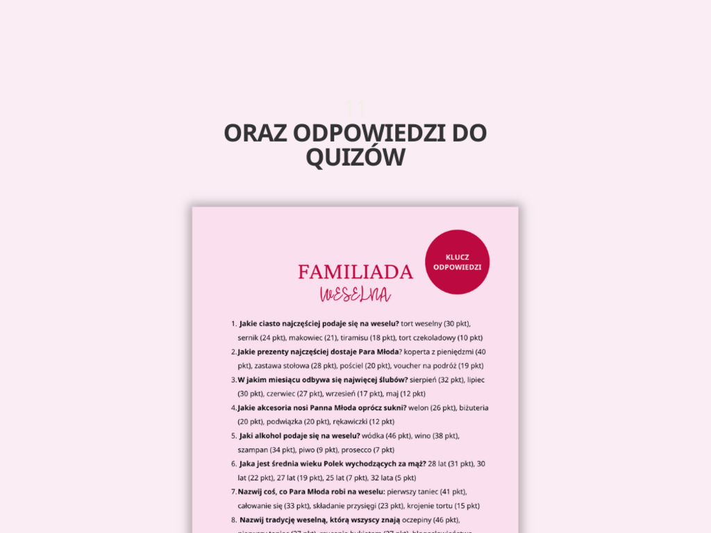 PAKIET 45 GIER NA PANIEŃSKI DO DRUKU + CERTYFIKAT + KLUCZ ODPOWIEDZI - @fajnedodruku; gra