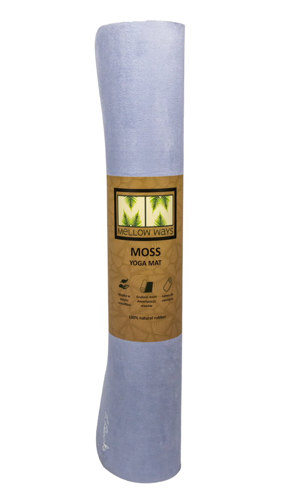 Mata do jogi z naturalnego kauczuku i mikrofibry 4mm 183x61 MOSS Lotos - Mellow Ways; mata