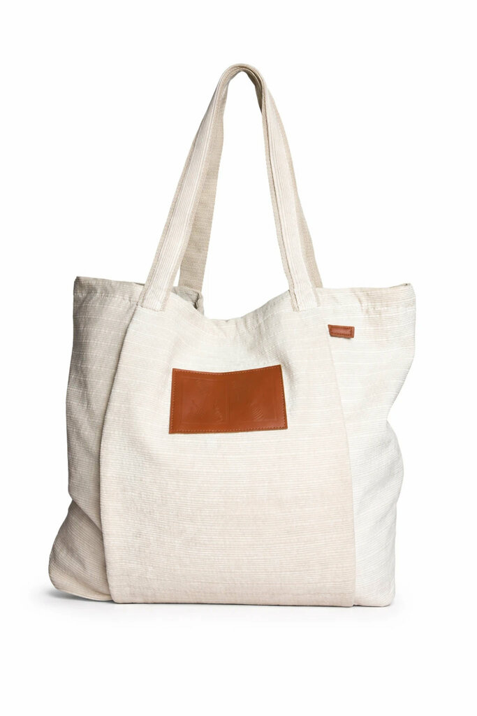 Torba sportowa typu shopper z kieszenią na matę do jogi TANSY Cream - Mellow Ways; torba