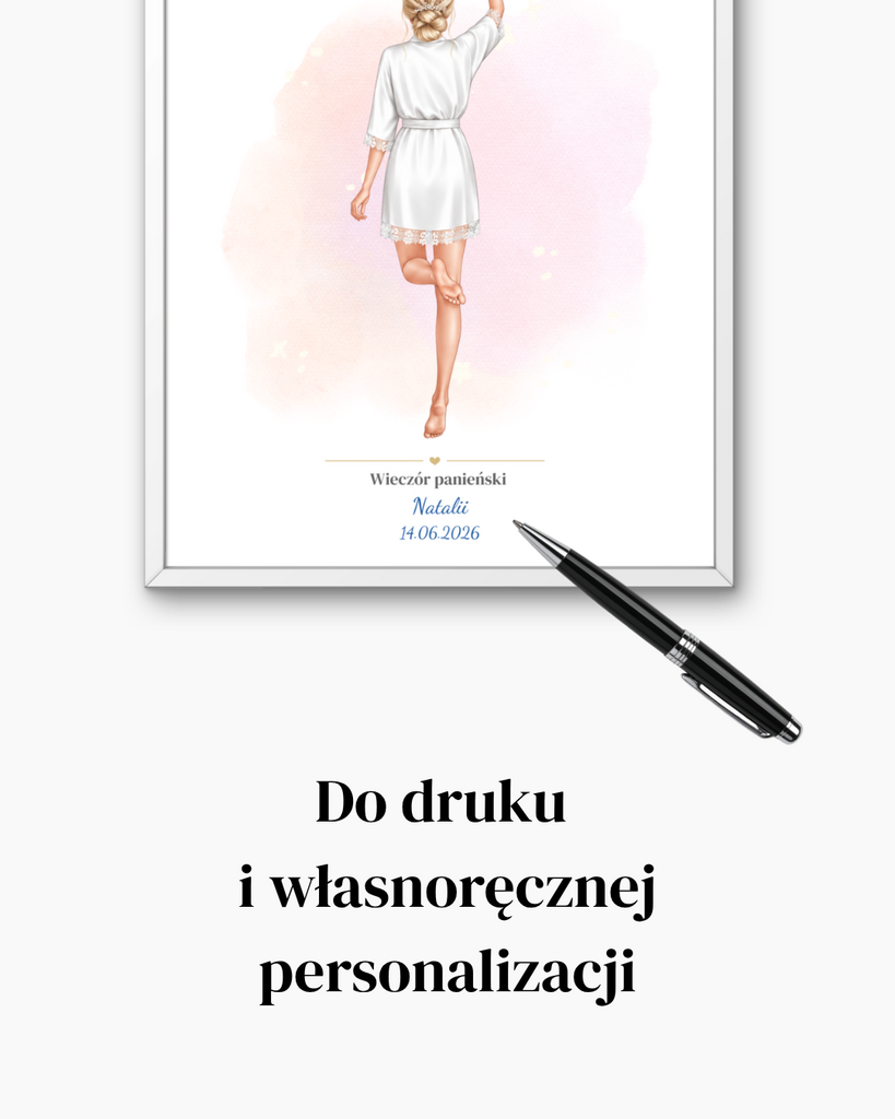 💋 Buziaczki na pożegnanie życia singielki - PDF do druku - @fajnedodruku; plakat
