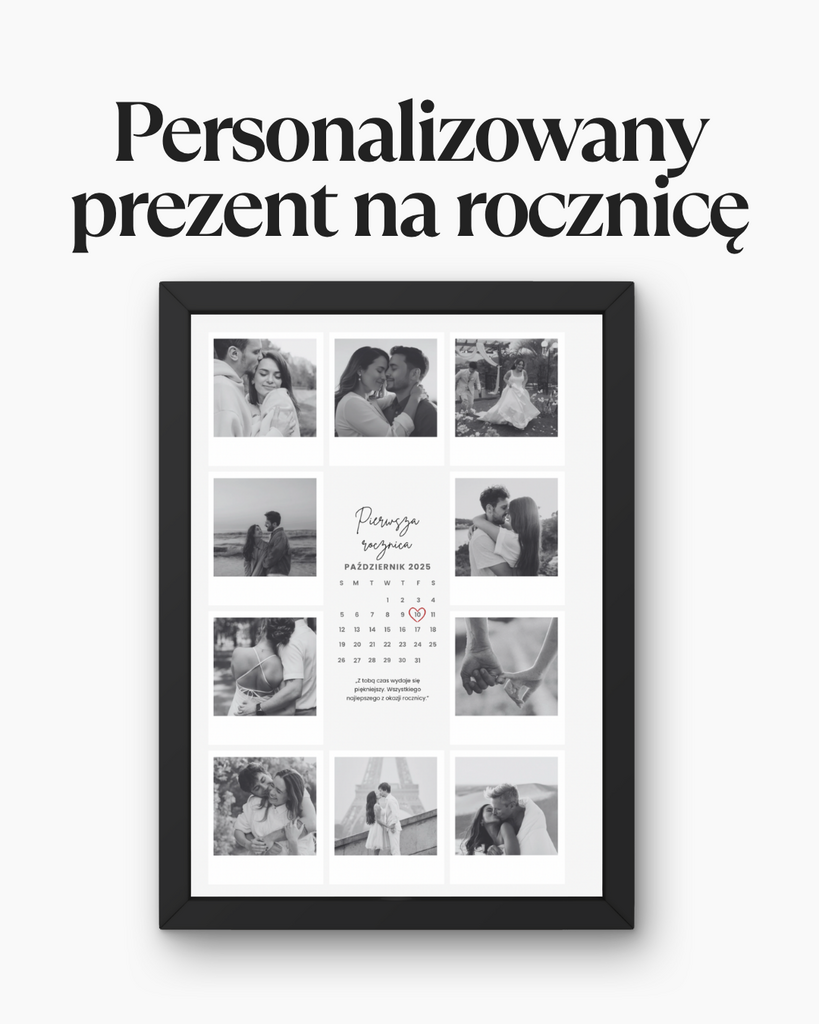 Plakat na rocznicę związku do samodzielnej personalizacji ❤️ - @fajnedodruku; plakat