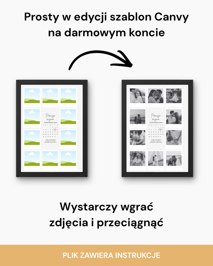 Plakat na rocznicę związku do samodzielnej personalizacji ❤️ - @fajnedodruku; plakat