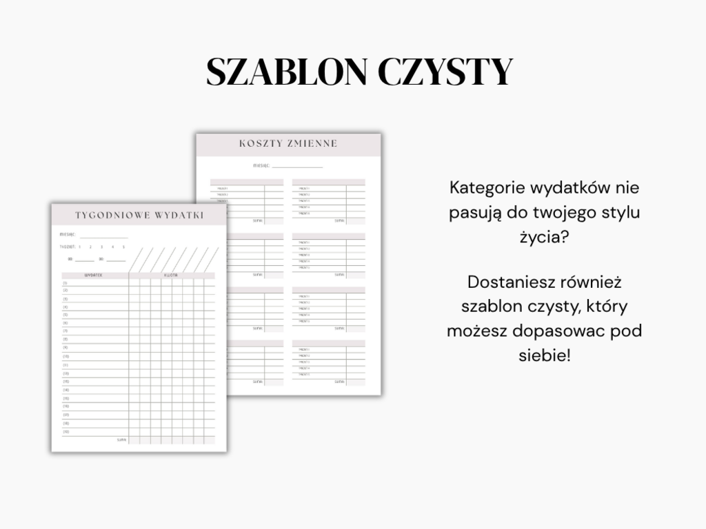 Planer finansowy do druku | Planer wydatków dla początkujących - @fajnedodruku; planer